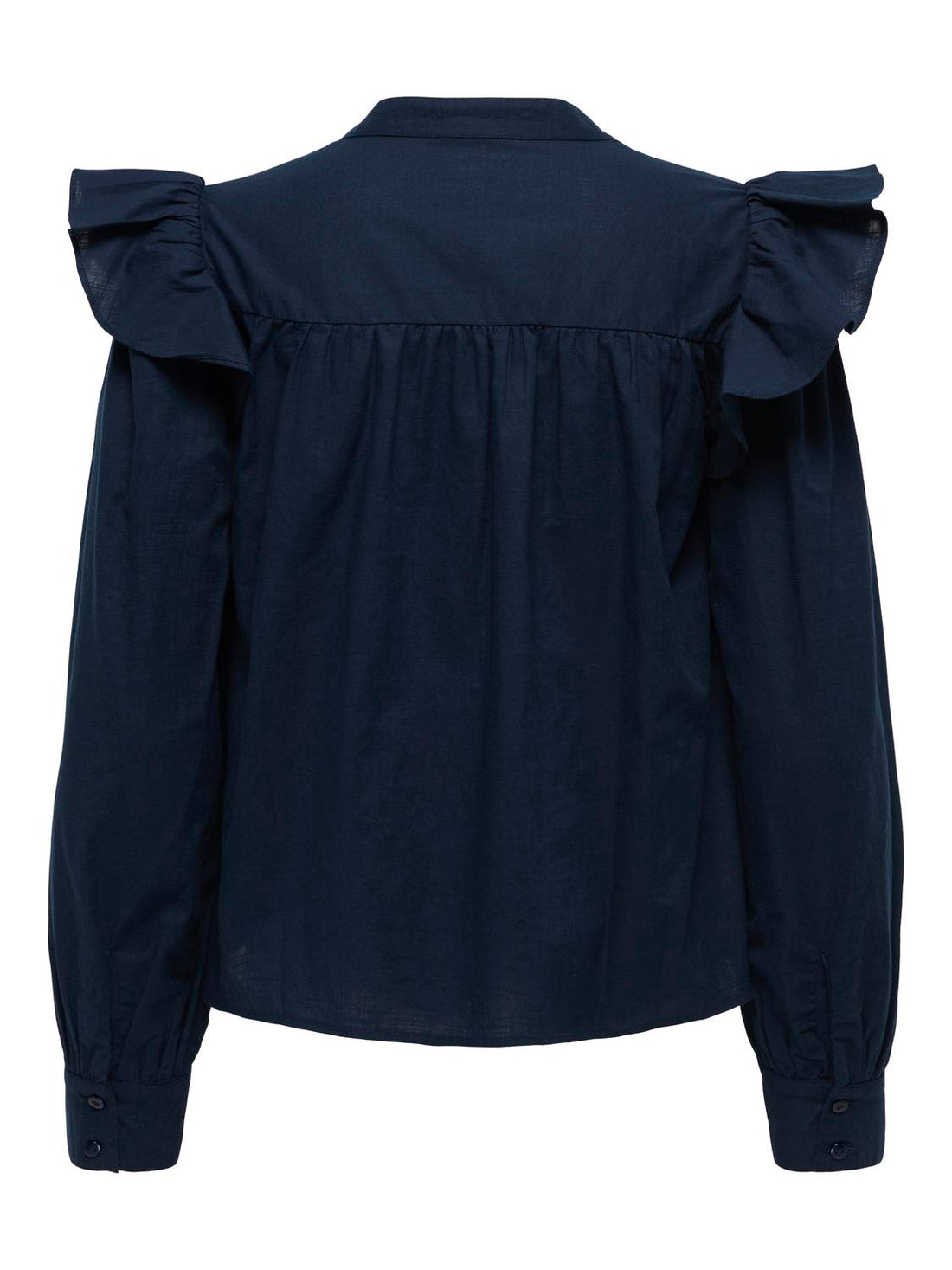 Jdyalba L/s V-Neck Emb Top Wvn Exp Mørkeblå