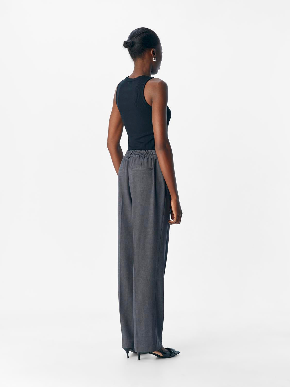 Objlisa Mw Straight Pant Noos Mellomgrå