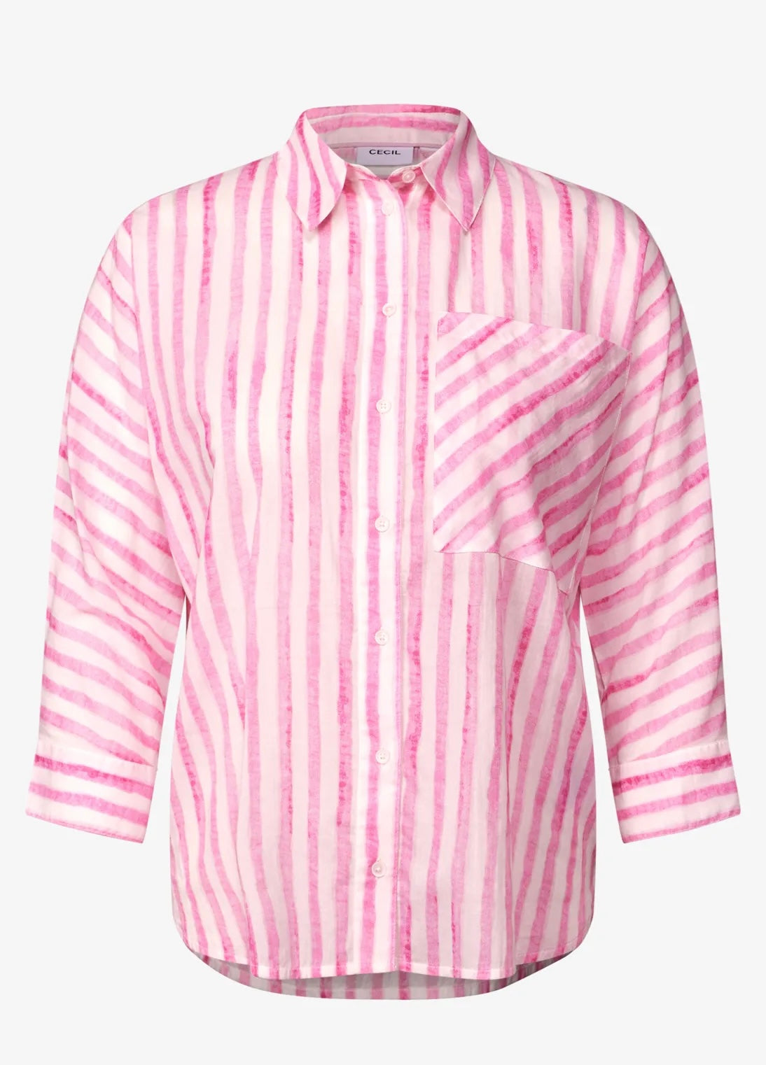 Stripe light cotton blouse Rosa