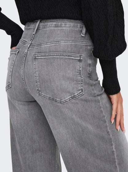 ONLMADISON BLUSH HW WID DNM REA0938 NOOS Lysegrå