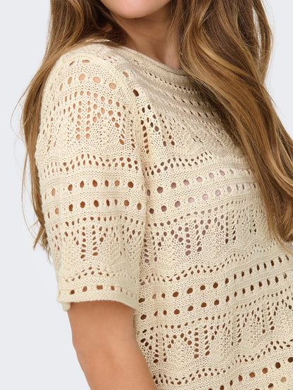 JDYSUN LAY 2/4 PULLOVER KNT Beige