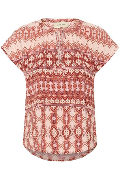 CRTiah Blouse Ethnic Geometric Pale