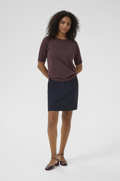 Kalizza Boatneck Solid Pullover Fudge