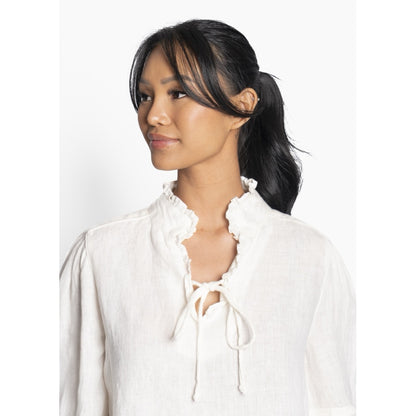 SARI Linen Blouse Hvit