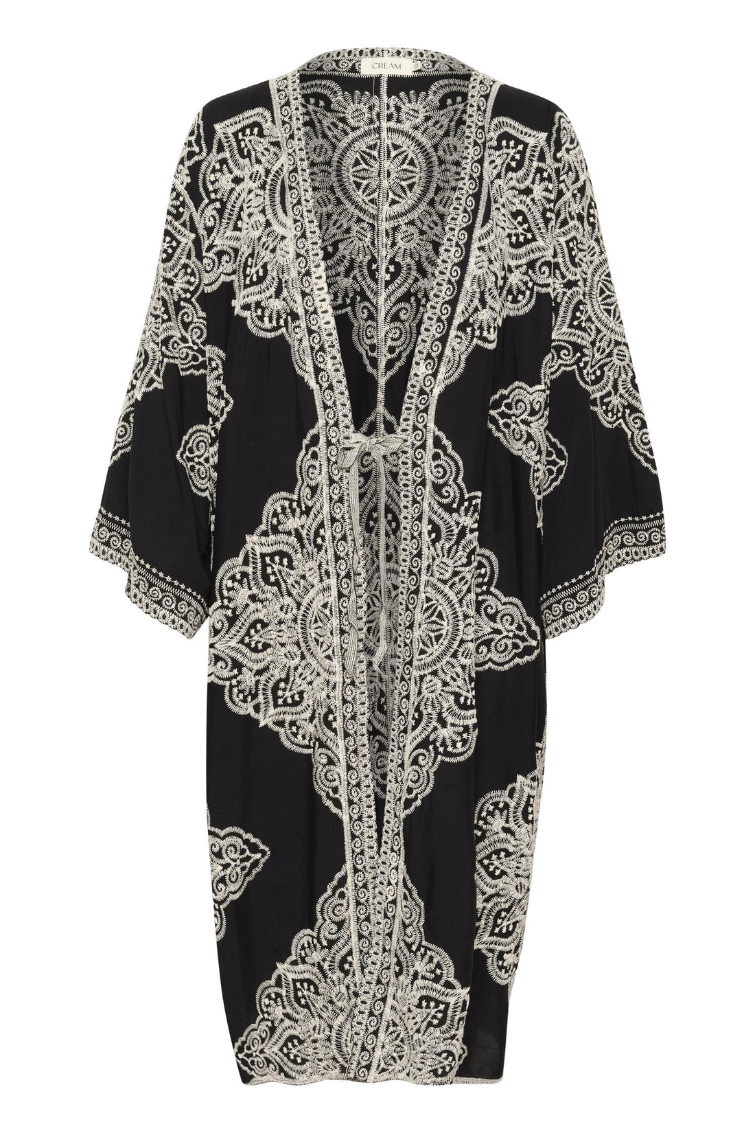 CRTyla Kimono Black With Embroidery