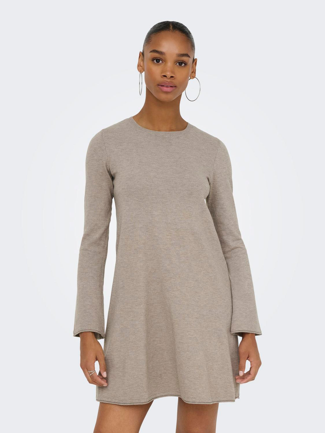 Onlamalio Life Ls Oneck Dress Knt Mellomgrå