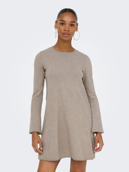 Onlamalio Life Ls Oneck Dress Knt Mellomgrå