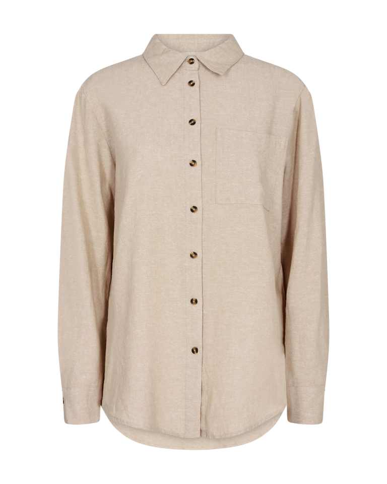 FQLAVA-SH-SIMPLE linskjorte Beige