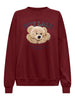 Onlbila L/s Bear O-Neck Swt Mørkelilla