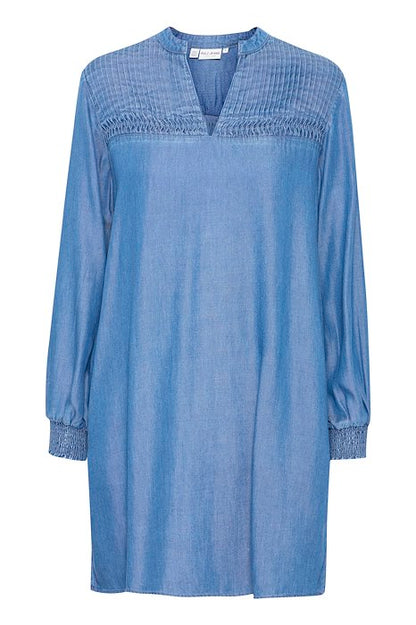 PZGAJA Short Dress Medium Blue Denim