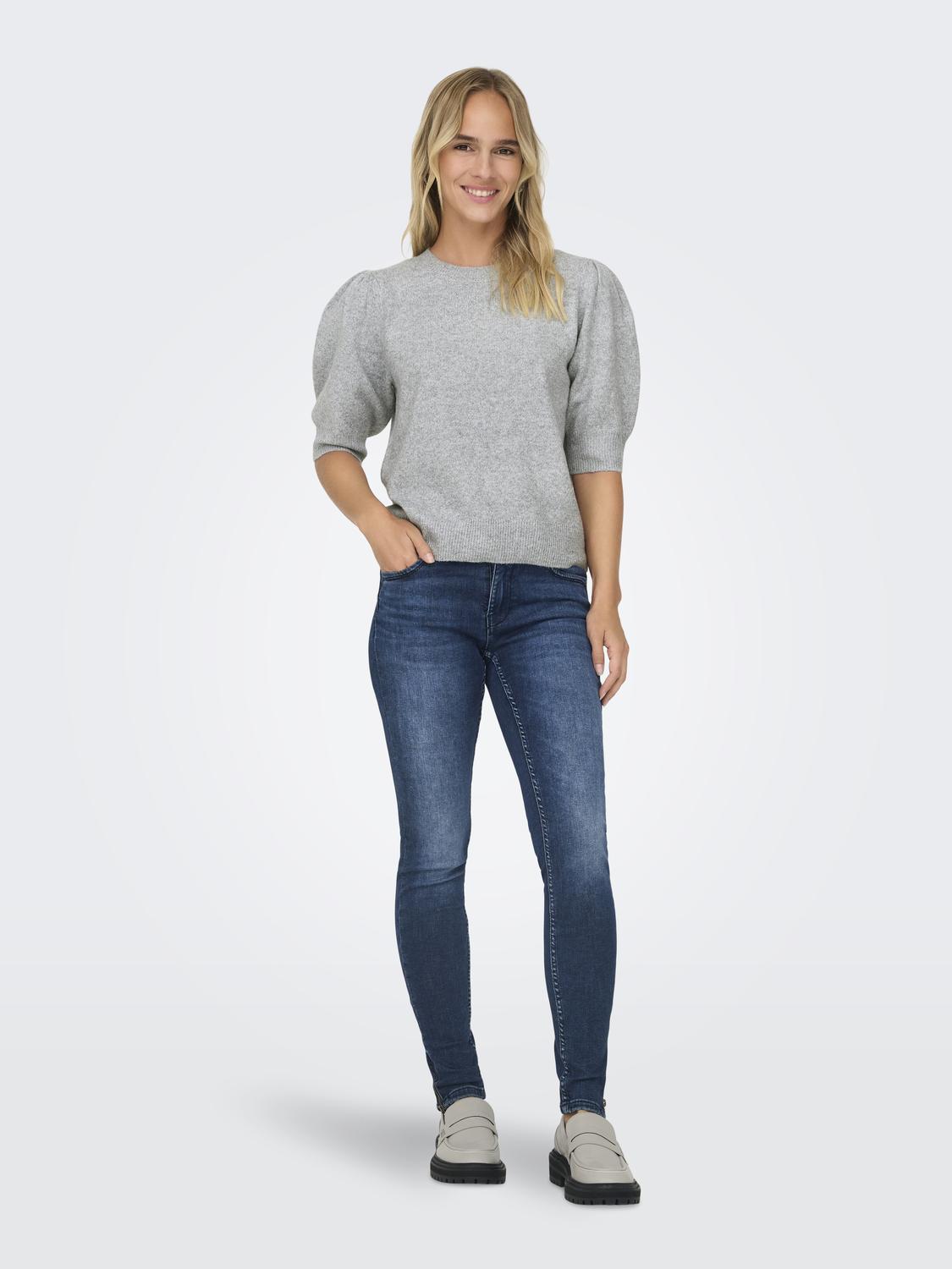 Onlrica Life 2/4 Pullover Knt Noos Lysegrå