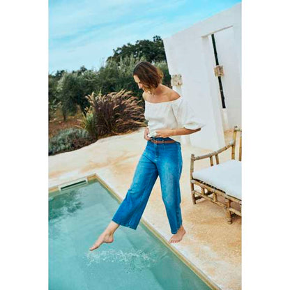 FQSALLA-PANT Medium Blue Denim