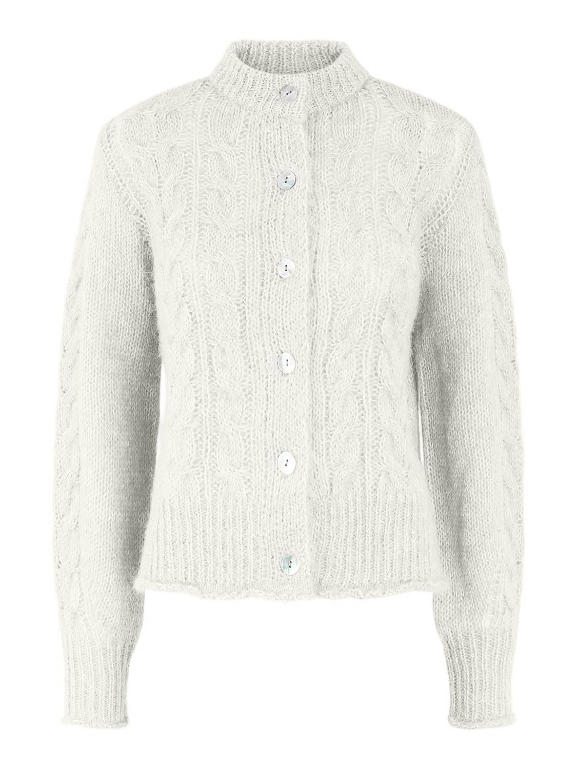 YASLIVA LS KNIT CARDIGAN Offwhite