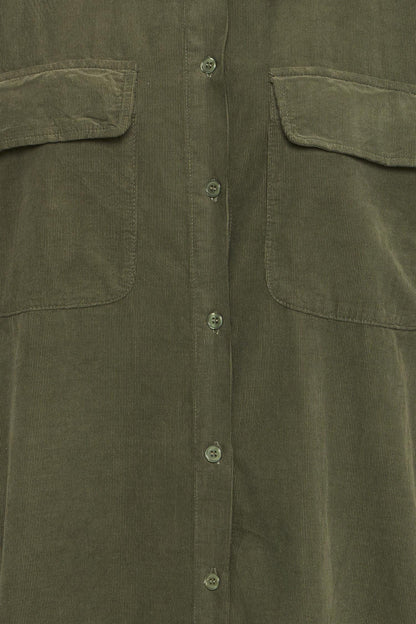 Sbtonya Shirt Dress Dusty Olive