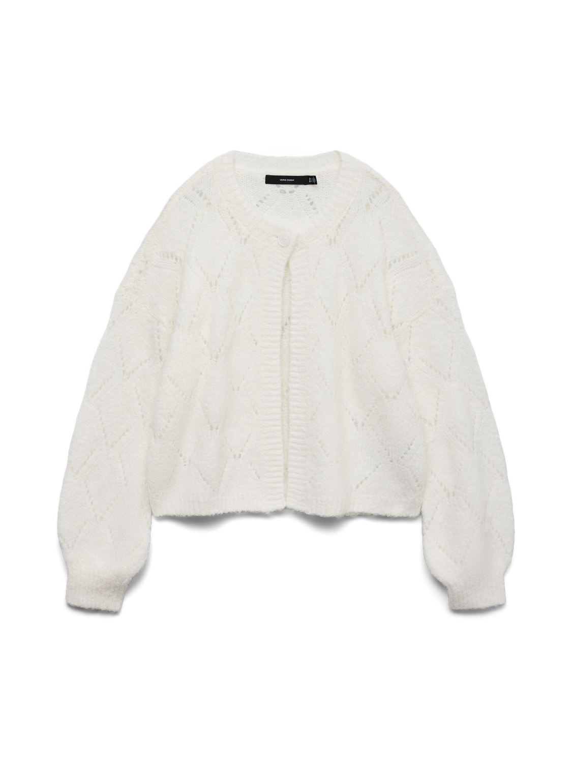 VMNOVAH LS BUTTON CARDIGAN EXP Klar Hvit