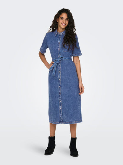 ONLLANA SS LONG DRESS DNM REA258 NOOS Mellomblå