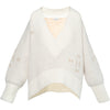 FAM V-neck Sweater Hvit