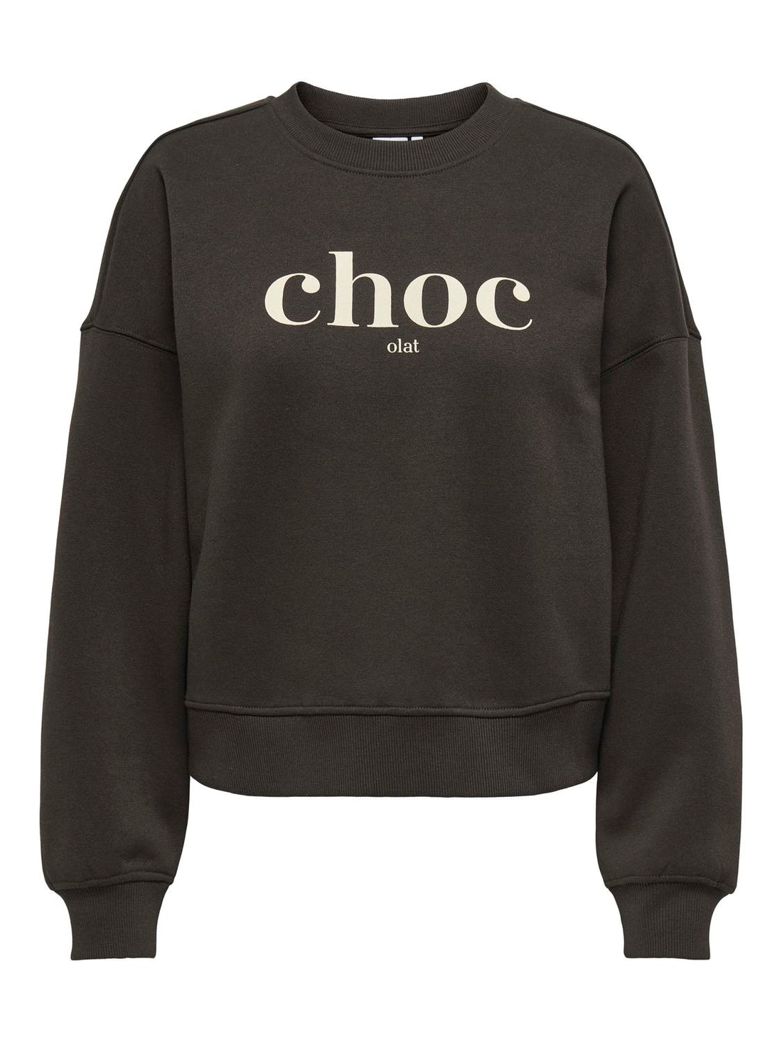 Onlbest L/s Print Crew Neck Swt Mørkebrun