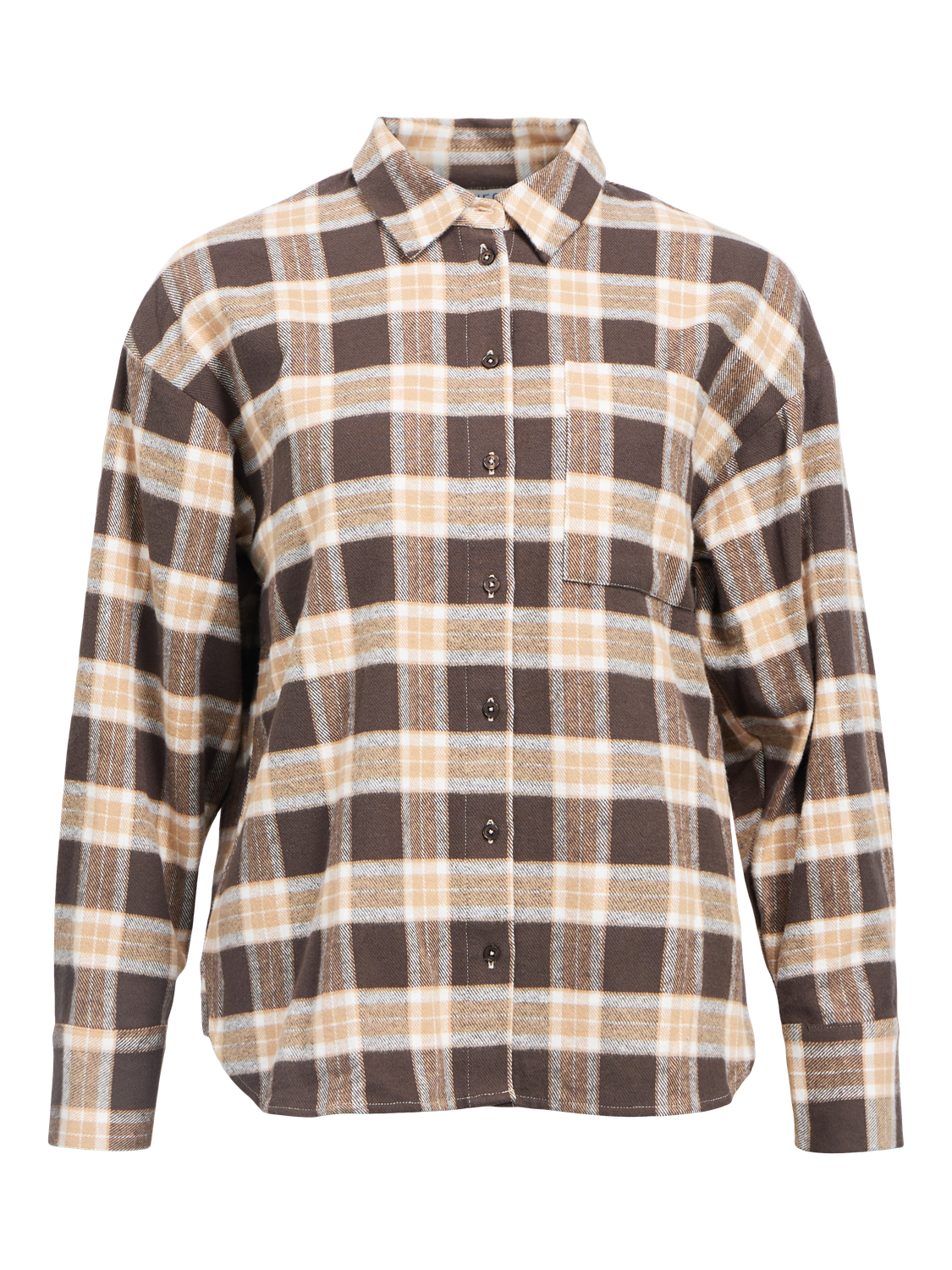 Objpetra L/s Re Shirt 141 Mørkebrun