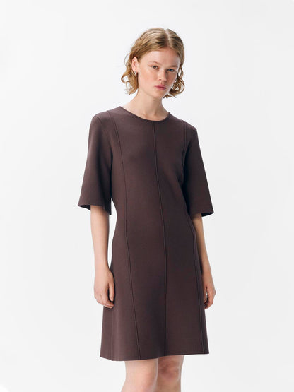 Objreynard 2/4 Re Short Dress Noos Mørkebrun
