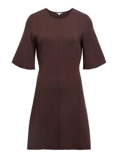 Objreynard 2/4 Re Short Dress Noos Mørkebrun