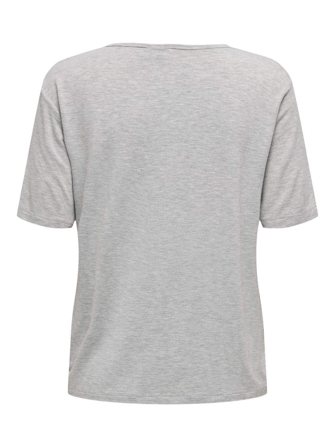 JDYMILA S/S O-NECK TOP JRS Lysegrå
