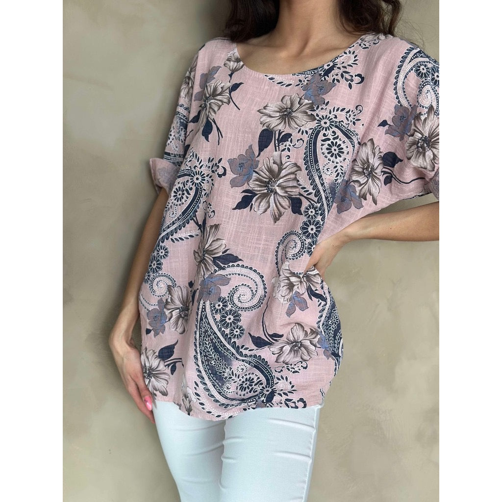 LINDA Print 25 Lys Rosa