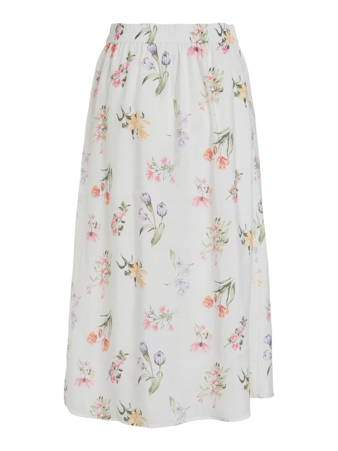 VIEDNANA FIR MIDI SKIRT/LN Klar Hvit