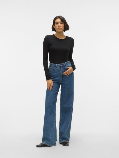 AWIRWINA LS O-NECK TOP NOOS Sort