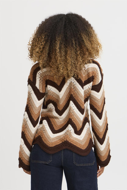 Sbbidiga Knit Cardigan Chocolate Brown