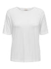 JDYMILA S/S O-NECK TOP JRS Hvit