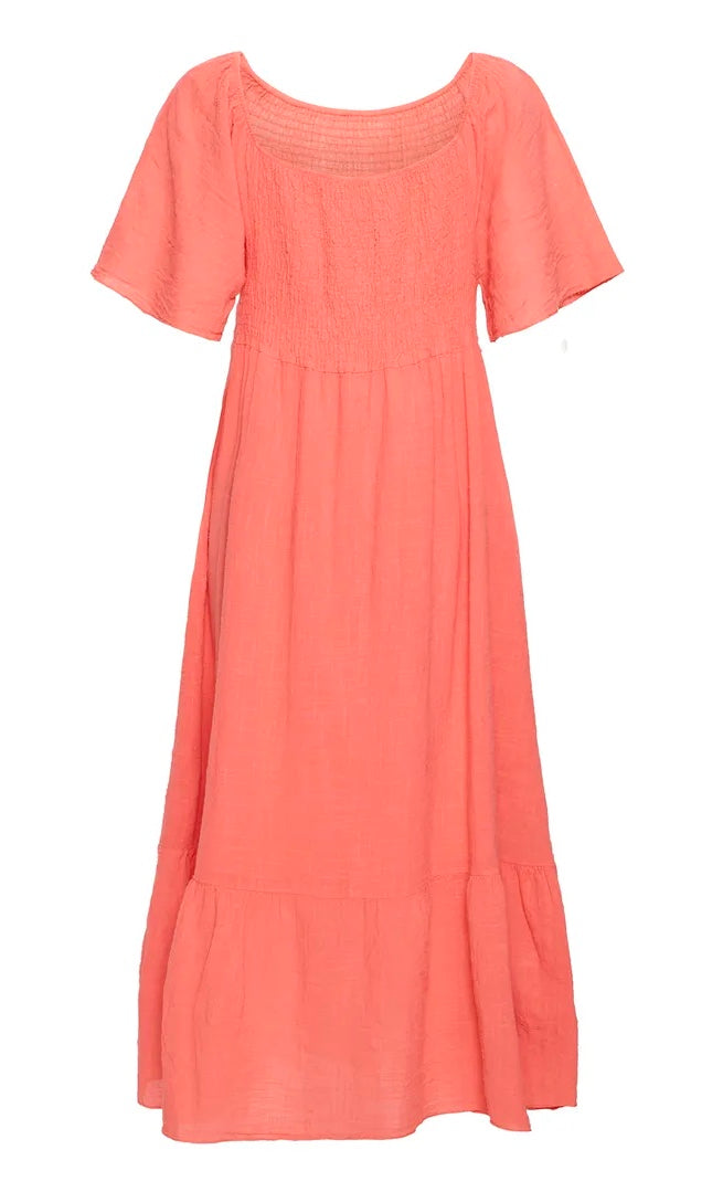 SBALEXA SOLID DRESS 2 Coral