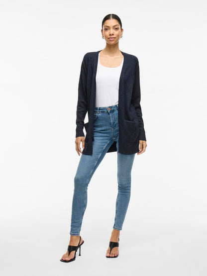 Viril Open L/s Knit Cardigan - Noos Mellomblå