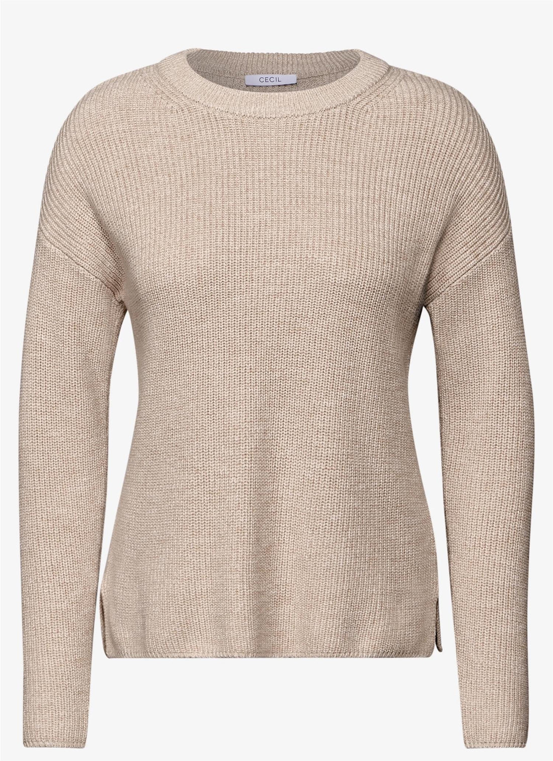 MOULINE RIB SWEATER Beige