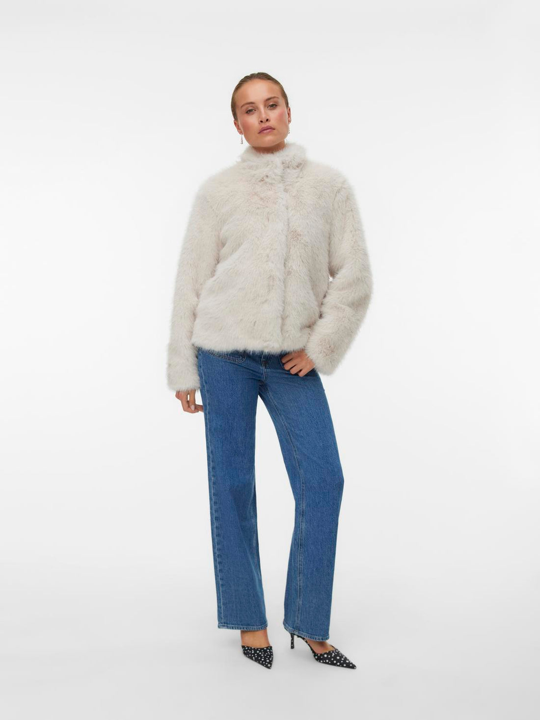 Vmmonroe Short Jacket Noos Lysegrå