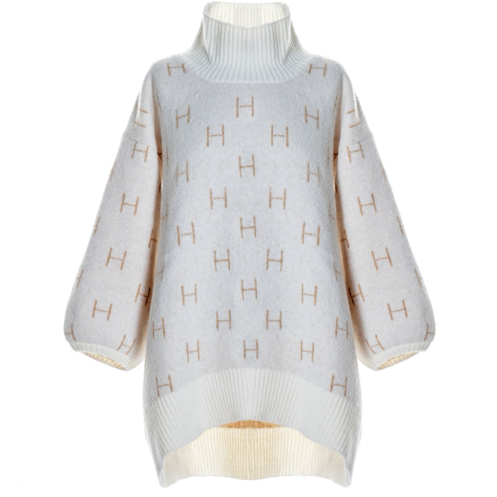 Fam Sweater Long Hvit