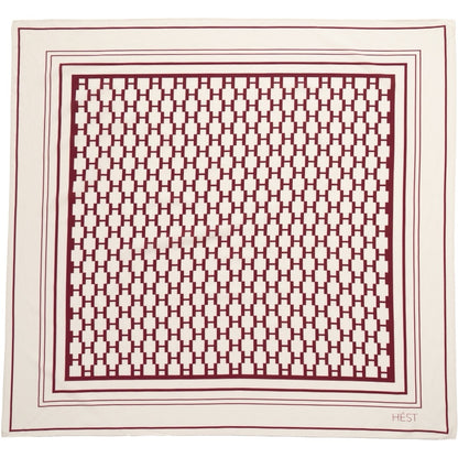 VENICE Silk Scarf Small Burgunder