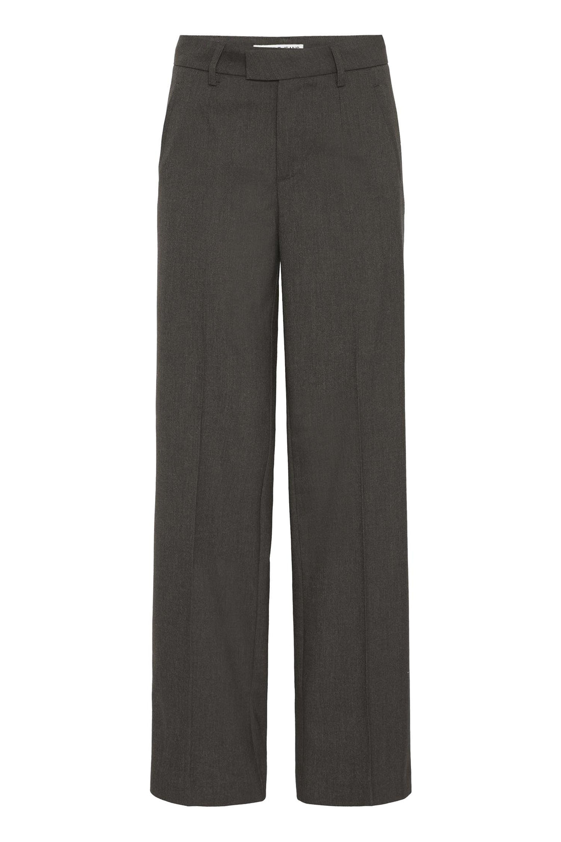 Pzbindy Melange Hw Pant Wide Leg Espresso Melange