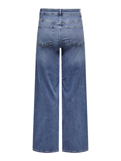 ONLMADISON BLUSH HW WIDE DNM DOT372 NOOS Mellomblå