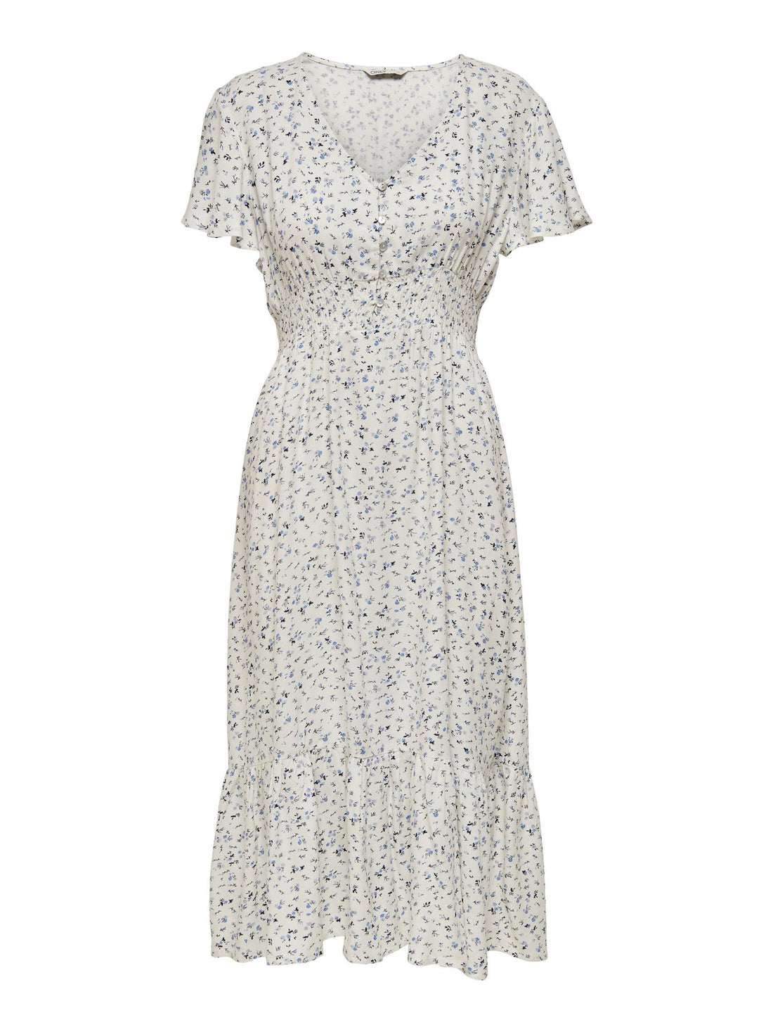 ONLMARIANNE LIFE S/S MIDI DRESS WVN Hvit