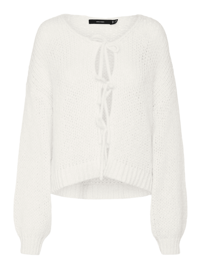 VMALOA LS BOW CARDIGAN GA EXP Klar Hvit