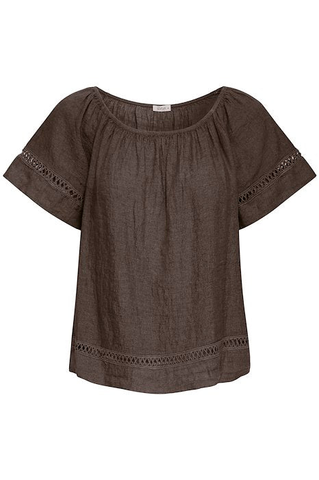 SBFONTANELLE SS BLOUSE Chocolate Brown