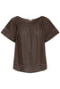 SBFONTANELLE SS BLOUSE Chocolate Brown