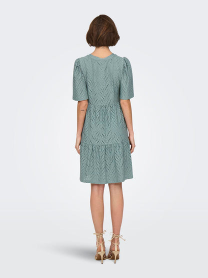 JDYCARLA CATHINKA S/S DRESS JRS NOOS Mellomgrå