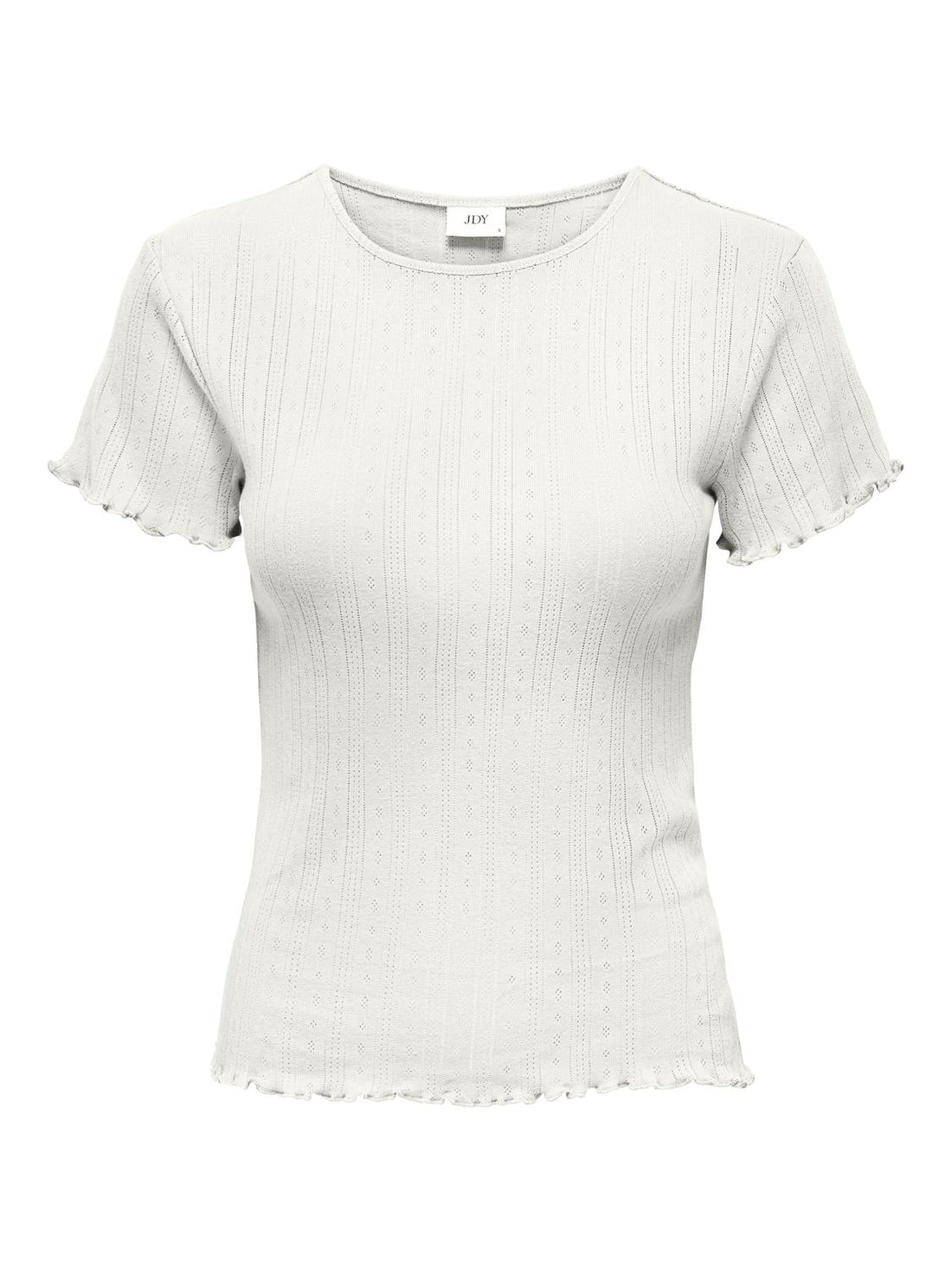 JDYSALSA LIFE S/S O NECK TOP JRS DIA Hvit