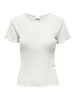 JDYSALSA LIFE S/S O NECK TOP JRS DIA Hvit
