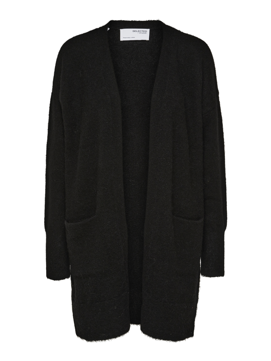 SLFLULU NEW LS KNIT LONG CARDIGAN B NOOS Sort