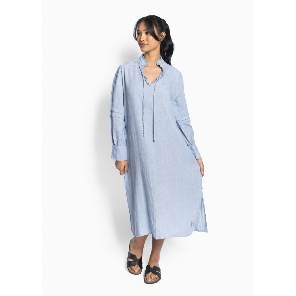 SARI Linen Dress Blå