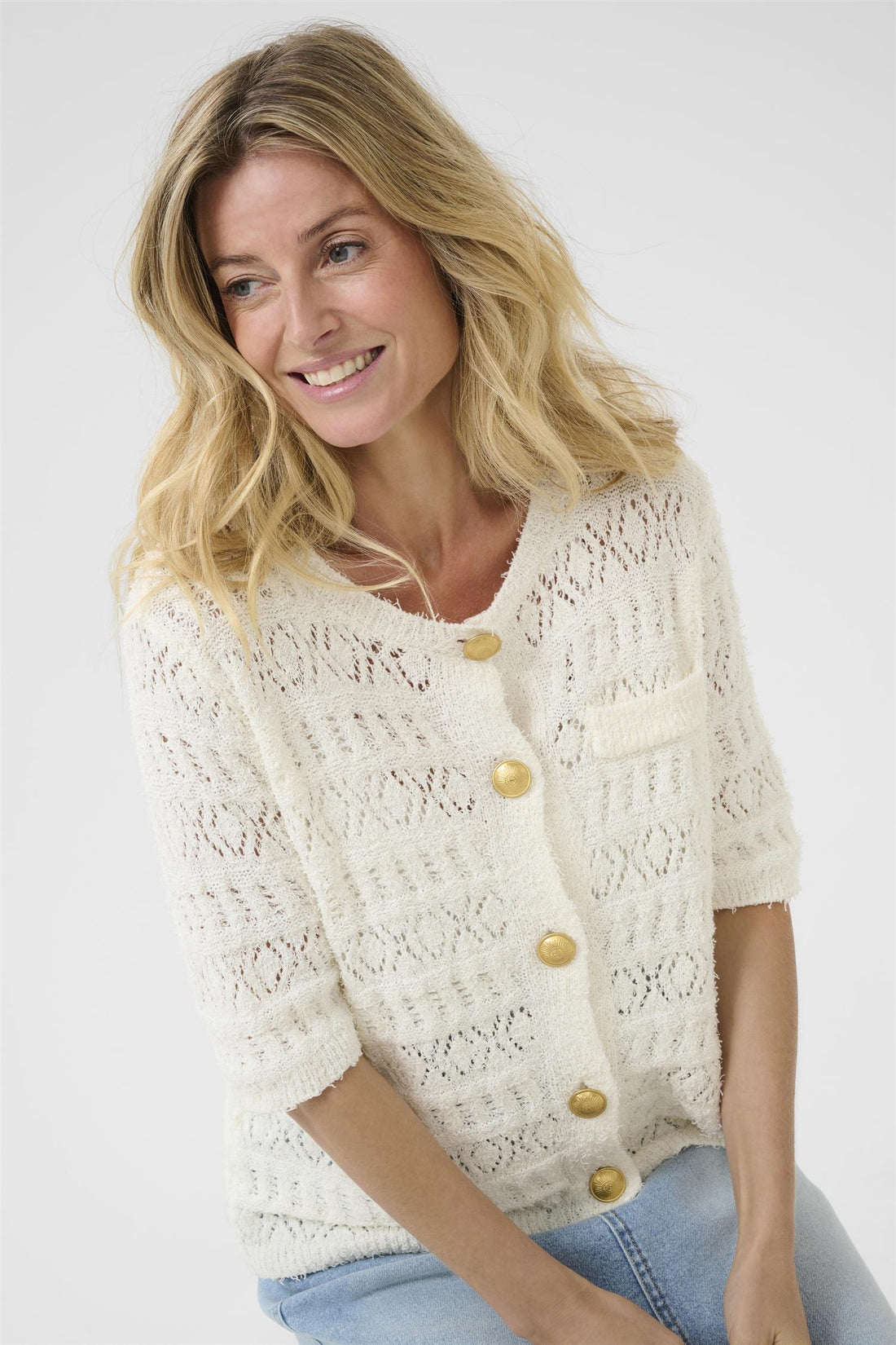 CRGurdie Knit Cardigan Marshmallow
