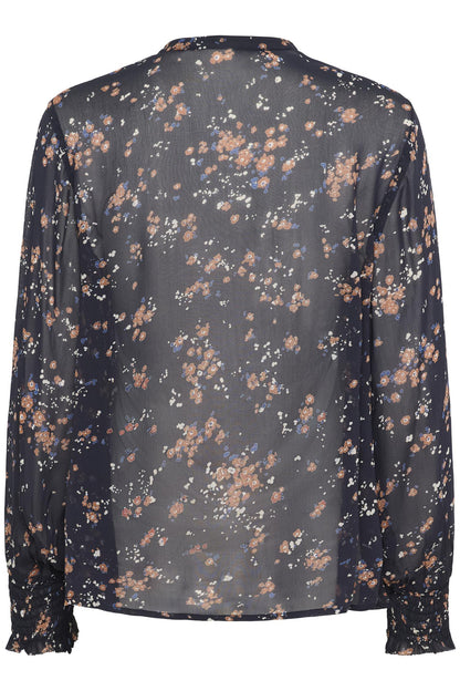 Varinkapw Bl Dark Navy Mini Flower Print